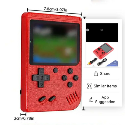 2025 A Red Retro Classic Games Children's Handheld Small Game Console With Hundreds Of Game Charging Can Be Connected To The TV Retro Classic Games (+400 Games)