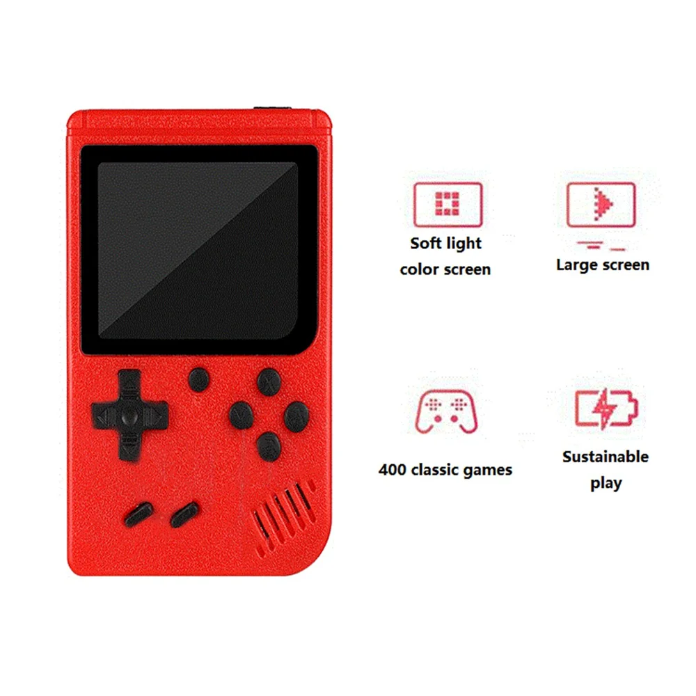 2025 A Red Retro Classic Games Children's Handheld Small Game Console With Hundreds Of Game Charging Can Be Connected To The TV Retro Classic Games (+400 Games)