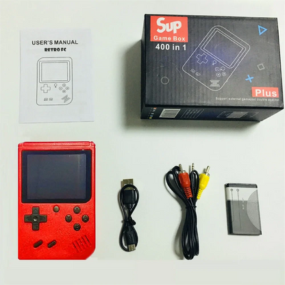 2025 A Red Retro Classic Games Children's Handheld Small Game Console With Hundreds Of Game Charging Can Be Connected To The TV Retro Classic Games (+400 Games)